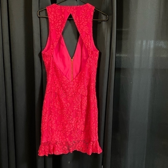 NBD × NAVEN Lace Zip front Dress in Pink - Picture 2 of 5